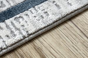 Moderní koberec TULS strukturální, střapce 51242 Rám slonová kost / m velikost 80x150 cm | krásné koberce cz