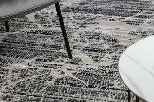 Moderní koberec TULS strukturální, střapce 51322 Mramor šedá / slono velikost 140x190 cm | krásné koberce cz