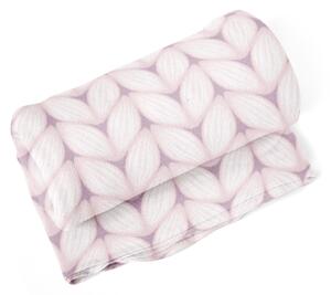 Deka SABLIO - Bledě růžové pletení 150x120 cm