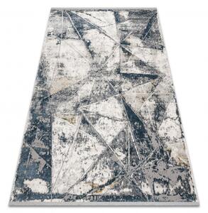 Dywany Luszczow Kusový koberec TULS střapce 51326 Geometrický, mozaika slonová kost / modrý Rozměr koberce: 80 x 150 cm