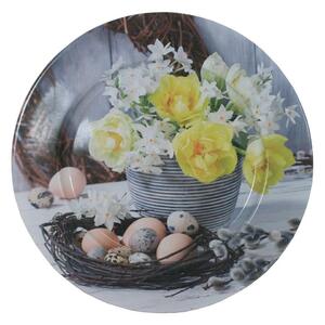 Talíř plechový dekorační Velikonoční květy 2000302