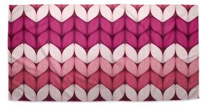 Sablio Ručník Střídajíci růžové pletení - 50x100 cm