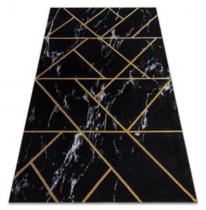Dywany Luszczow Kusový koberec EMERALD EXCLUSIVE 2000 geometrický, mramor černý / zlato Rozměr koberce: 80 x 150 cm