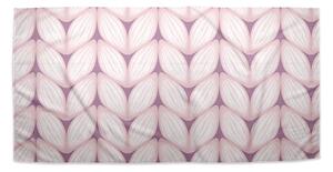 Sablio Ručník Bledě růžové pletení - 30x50 cm