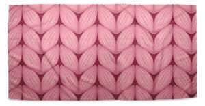 Sablio Ručník Růžové pletení z vlny - 50x100 cm
