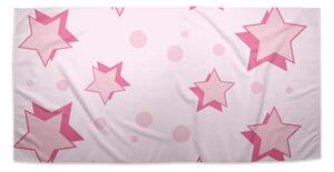 Ručník SABLIO - Růžové hvězdičky 30x50 cm