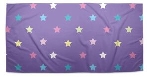 Ručník SABLIO - Hvězdy na fialové 30x50 cm