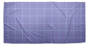 Sablio Ručník Čtvercový vzor fialové - 70x140 cm