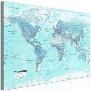 Obraz XXL Mapa světa: Modrý svět