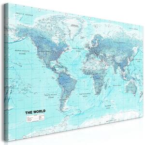 Obraz XXL Mapa světa: Modrý svět II