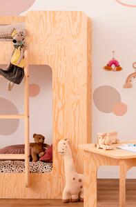 MUZZA Dětská patrová postel mima 90 x 200 cm pravá přírodní