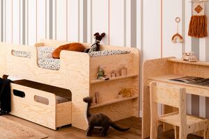 MUZZA Dětská postel pipa 80 x 200 cm pravá přírodní