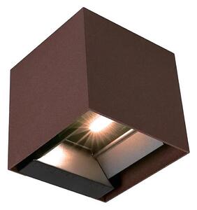 LED Sol nástěnné svítidlo se sen LED/9W/3,7V 3000/4000/5000K IP65 2600 mAh hnědá