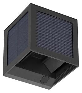 LED Solární nástěnné svít. se sen LED/9W/3,7V 3000/4000/6000K IP65 2600mAh černá