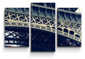 Sablio Obraz - 3-dílný Eiffel Tower - 75x50 cm