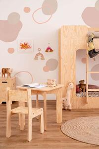 MUZZA Dětský stůl se židlí mima přírodní
