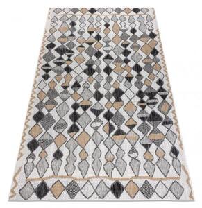 Dywany Luszczow Kusový koberec SISAL COOPER Diamanty, Cikcak 22217 ecru / černý Rozměr koberce: 80 x 150 cm