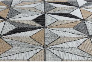 Koberec SISAL COOPER Mozaika, Trojúhelníky 22222 ecru / černý velikost 120x170 cm | krásné koberce cz