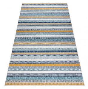 Dywany Luszczow Kusový koberec SISAL COOPER Pruhy, Etno 22238 ecru / tmavě modrá Rozměr koberce: 80 x 150 cm