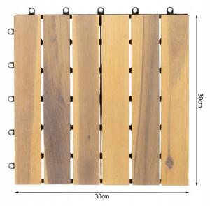 Malatec 11967 Dřevěné dlaždice matné 30x30cm - 10 ks