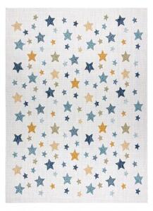 Koberec SISAL COOPER Hvězdy 22260 ecru / tmavě modrá velikost 160x220 cm | krásné koberce cz