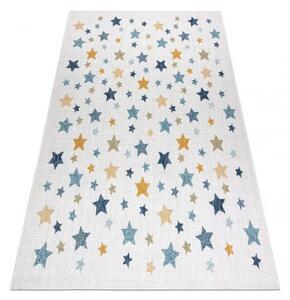 Koberec SISAL COOPER Hvězdy 22260 ecru / tmavě modrá velikost 180x270 cm | krásné koberce cz