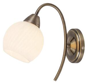 Rabalux 7118 EVANGELINE - Nástěnná rustikální lampička (Nástěnná lampa na zeď, kov bronz, bez vypínače)