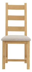 Dubová židle Ladder Back béžová látka