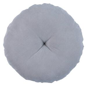 Kulatý polštář lona Ø 45 cm sametový modro-šedý