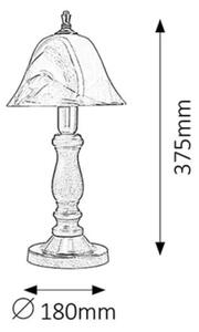 Rabalux 7092 Rustic 3 - Rustikální dřevěná lampička (Stolní lampa dřevěné - dřevo ořech)