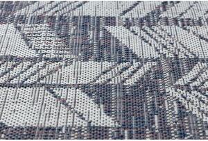 Koberec SISAL SION Rybí kost 22180 ploché tkaní ecru / modrý / r velikost 160x220 cm | krásné koberce cz