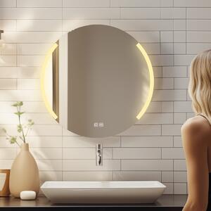 Nimco Kulaté LED zrcadlo 13W, ø 60 cm se dvěma dotykovými senzory