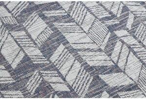 Koberec SISAL SION Rybí kost 22180 ploché tkaní ecru / modrý / r velikost 160x220 cm | krásné koberce cz