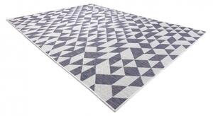 Koberec SISAL SION Geometrický, Trojúhelníky 22373 ploché tkaní ecru velikost 160x220 cm | krásné koberce cz