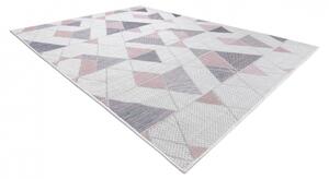 Koberec SISAL SION Geometrický, Trojúhelníky 3006 ploché tkaní ecru / velikost 80x300 cm | krásné koberce cz