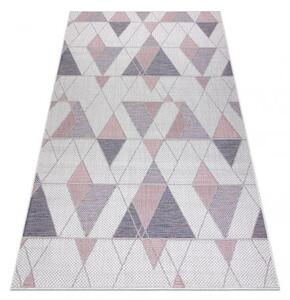 Dywany Luszczow Kusový koberec SISAL SION Geometrický, Trojúhelníky 3006 ecru / růžový Rozměr koberce: 80 x 150 cm