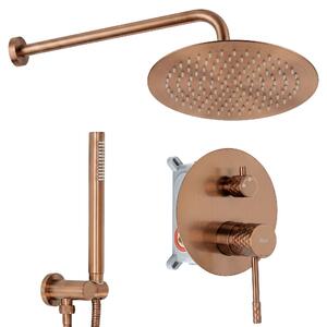 Rea Lungo Diamond, podomítková sprchová souprava + BOX, měděná matná, REA-P5697