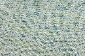 Koberec SISAL SION aztécký 22184 Diamanty ploché tkaní zelená / modr velikost 140x190 cm | krásné koberce cz