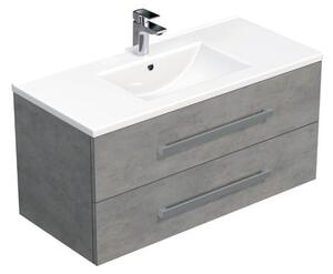 Koupelnová skříňka s umyvadlem Naturel Cube Way 100x53x46 cm beton mat CUBE461002BEMOD