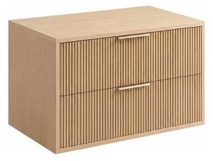 REA-M0409 - Závěsná koupelnová skříňka pod umyvadlo MONO 80x48,5 cm béžová
