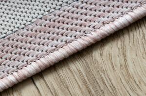 Koberec SISAL SION bludiště 22376 ploché tkaní růžový / ecru velikost 140x190 cm | krásné koberce cz