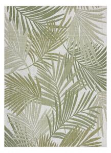 Koberec SISAL SION palmové listy, tropický 2837 ploché tkaní ecru / z velikost 160x220 cm | krásné koberce cz