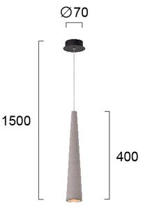 Lustr na lanku ANISHA 1xGU10/35W/230V šedá