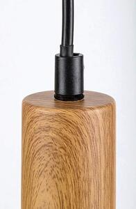 Rabalux 72071 DOLLIEN - Závěsné svítidlo s paticí v imitaci dřeva, 1 x E27 (Retro závěsné svítidlo na lanku)