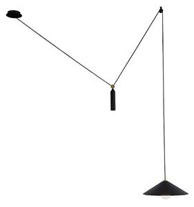 Lustr na lanku ALTO 1xE27/60W/230V černá