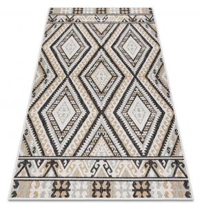 Dywany Luszczow Kusový koberec SISAL COOPER Diamanty, Aztécký, Etno 22224 ecru / černý Rozměr koberce: 80 x 150 cm
