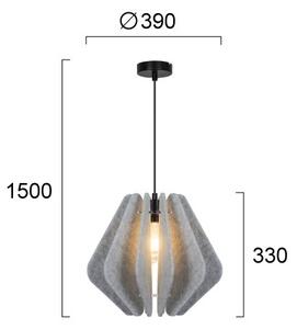 Lustr na lanku MARGARET 1xE27/40W/230V šedá