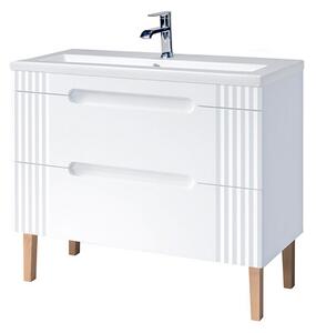 Koupelnová skříňka FIJI WHITE 100cm + umyvadlo