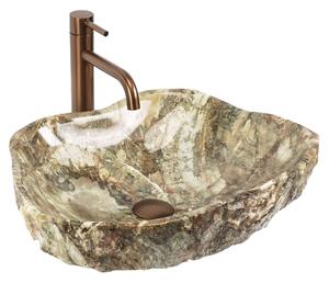 Rea Isla Canyon, umyvadlo na desku 490x370x140 mm, imitace kamene, REA-U7884