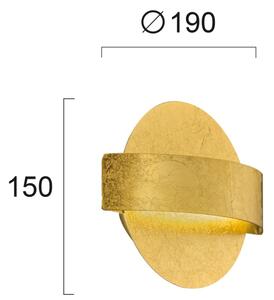LED Nástěnné svítidlo KOBEN LED/11W/230V zlatá